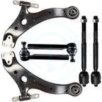 Set of 6 Front Lower Control Arms Tie Rod Ends for Toyota Highlander (2004–2007)