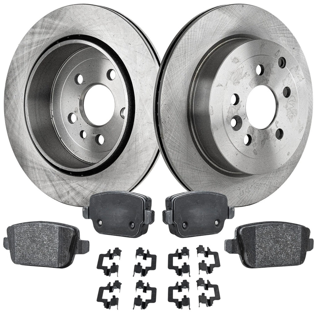 Rear Brake Disc Rotors and Pads Kit for Land Rover LR2 (2011–2012)
