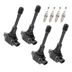 Ignition Coil and Spark Plug Kit for Nissan Sentra Tiida Urvan Versa X-Trail (2000–2018)
