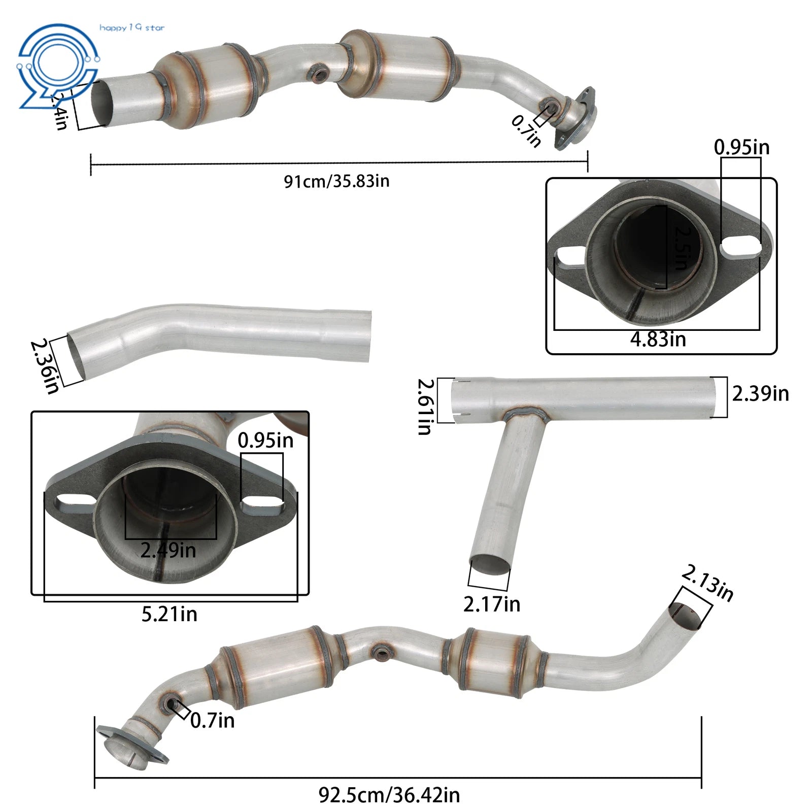 Y Pipe Catalytic Converters for Ford Econoline (2005-2007)