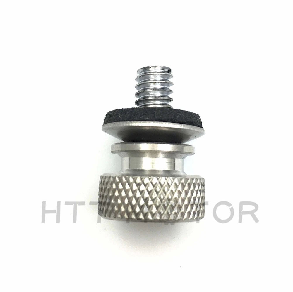 1X Polished Stainless Steel Crew Seat Bolt 1/4" for Harley Touring (1996–2016)