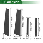 8 Pcs Door Pillar Window Trim for BMW X6 (2015–2019) Carbon Fiber Black