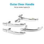 Set of 4 Outer Door Handles Chrome for Holden Captiva