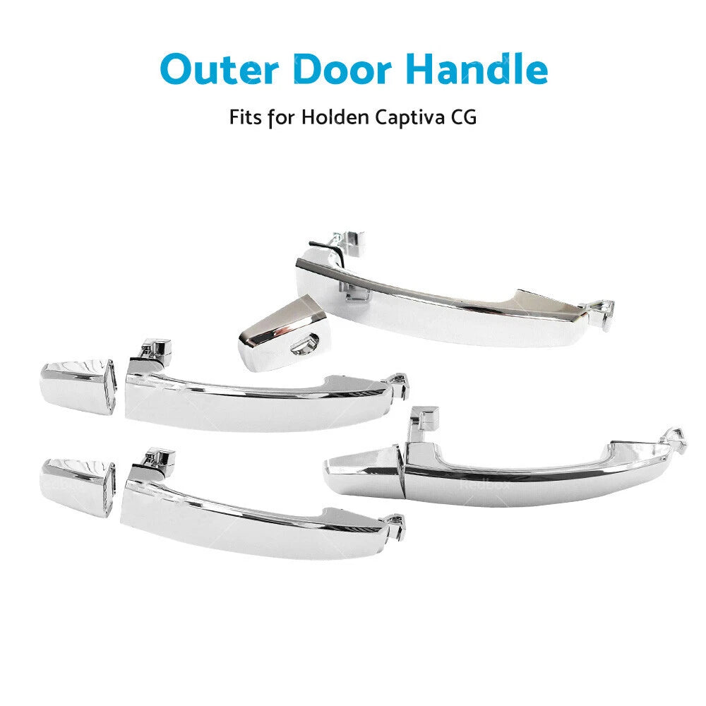 Set of 4 Outer Door Handles Chrome for Holden Captiva
