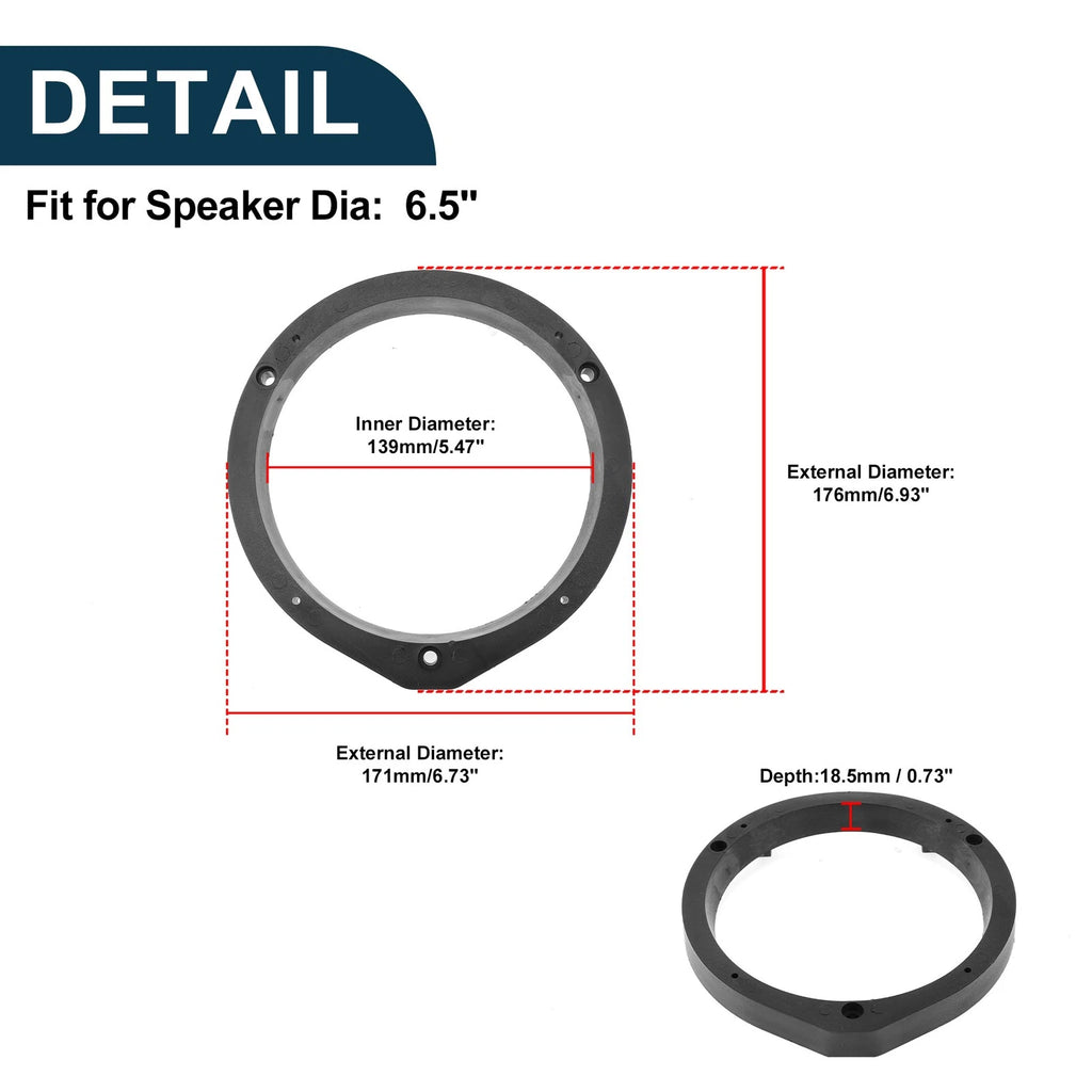 Set of 2 Speaker Spacer Rings for Honda Accord (2008–2012)