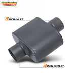Set of 2 Stainless Steel 3" Center Inlet/Outlet Exhaust Muffler