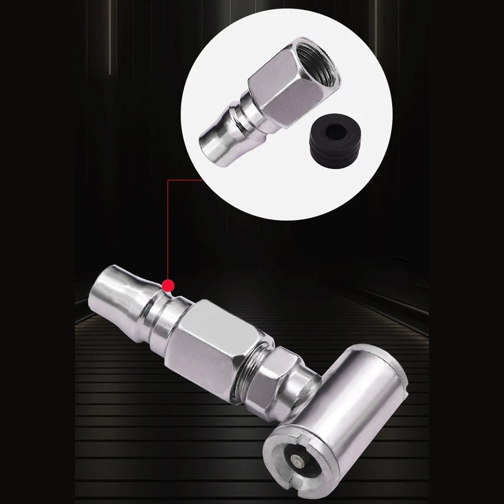 Tire Inflator Nozzle for Car and Motorcycle (Double Head Metal Tool)