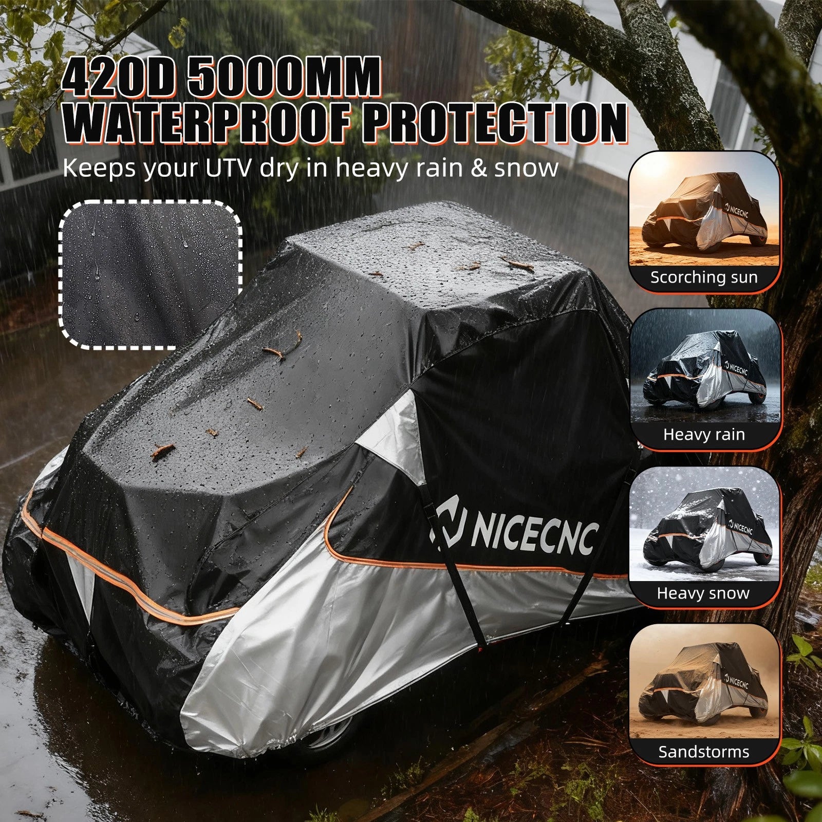 Utility Vehicle Storage Cover for Can-Am Commander 800 1000 800R 1000R