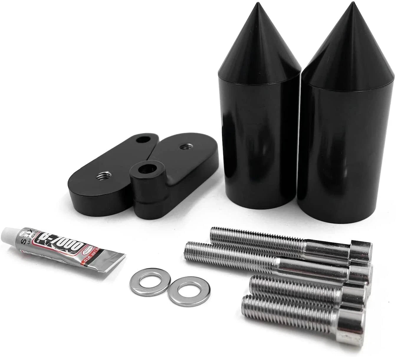 Black Spike Frame Slider Crash Protector for Kawasaki Ninja ZX10R (2004–2005)