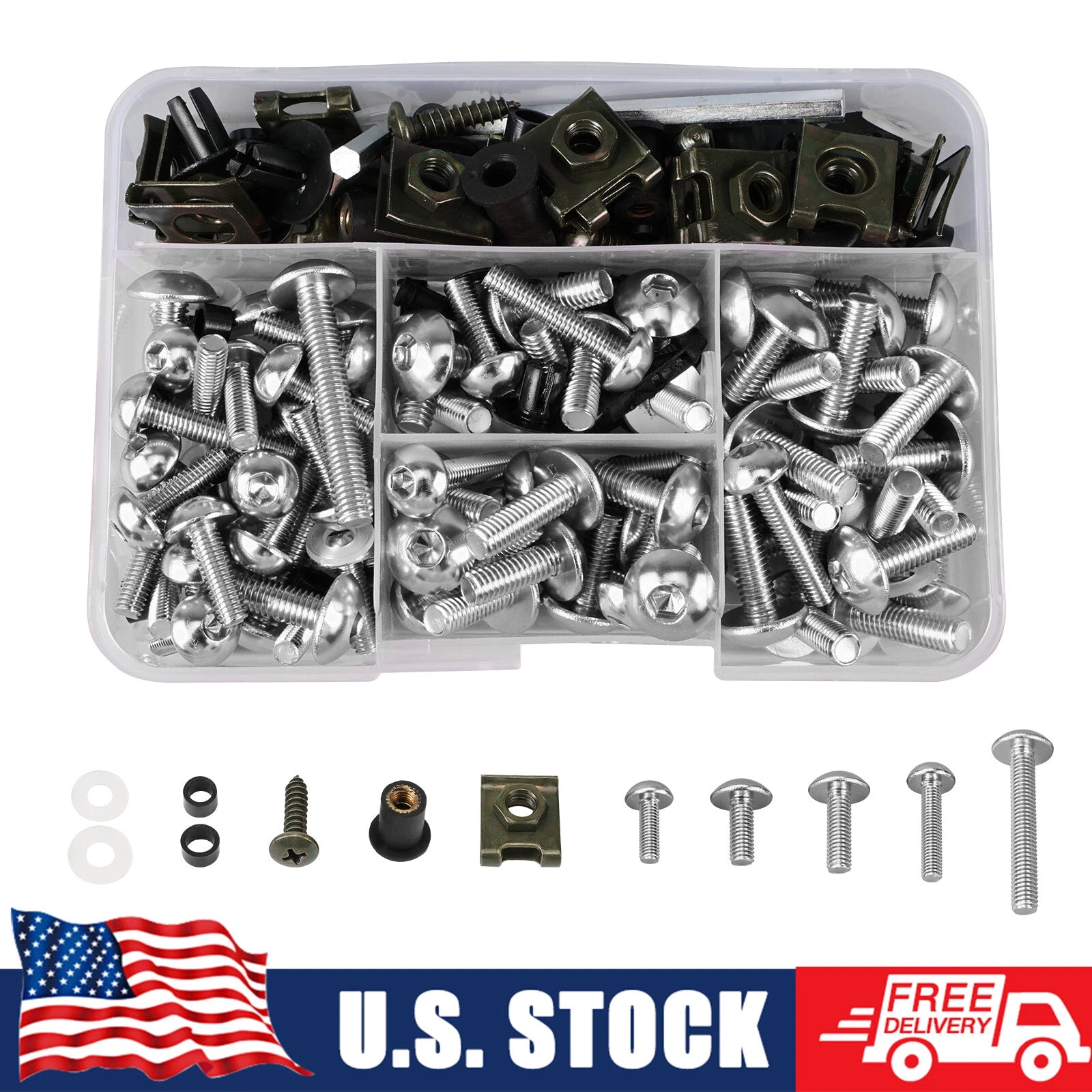 Universal Motorcycle Fairing Bolts Kit for Aprilia, Triumph, BMW, Honda