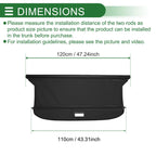 Retractable Cargo Cover for Toyota bZ4X (2023–2025) - Canvas Black