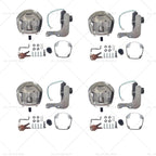Set of 4 Chrome Power Operated Recessed Folding T-Lock Handles for Toolbox