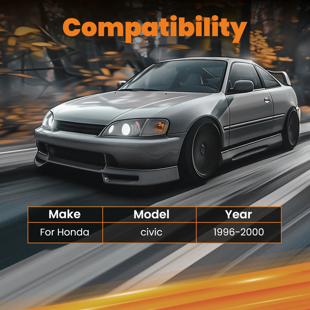 6X Front Upper Rear Camber Kit + Lower Control Arms for Honda Civic (1996-2000)