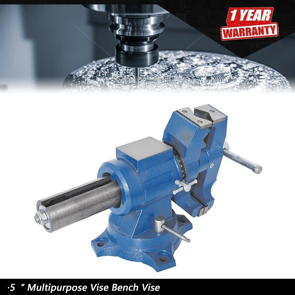 5-Inch Bench Vise for Multipurpose Use (360-Degree Rotation)