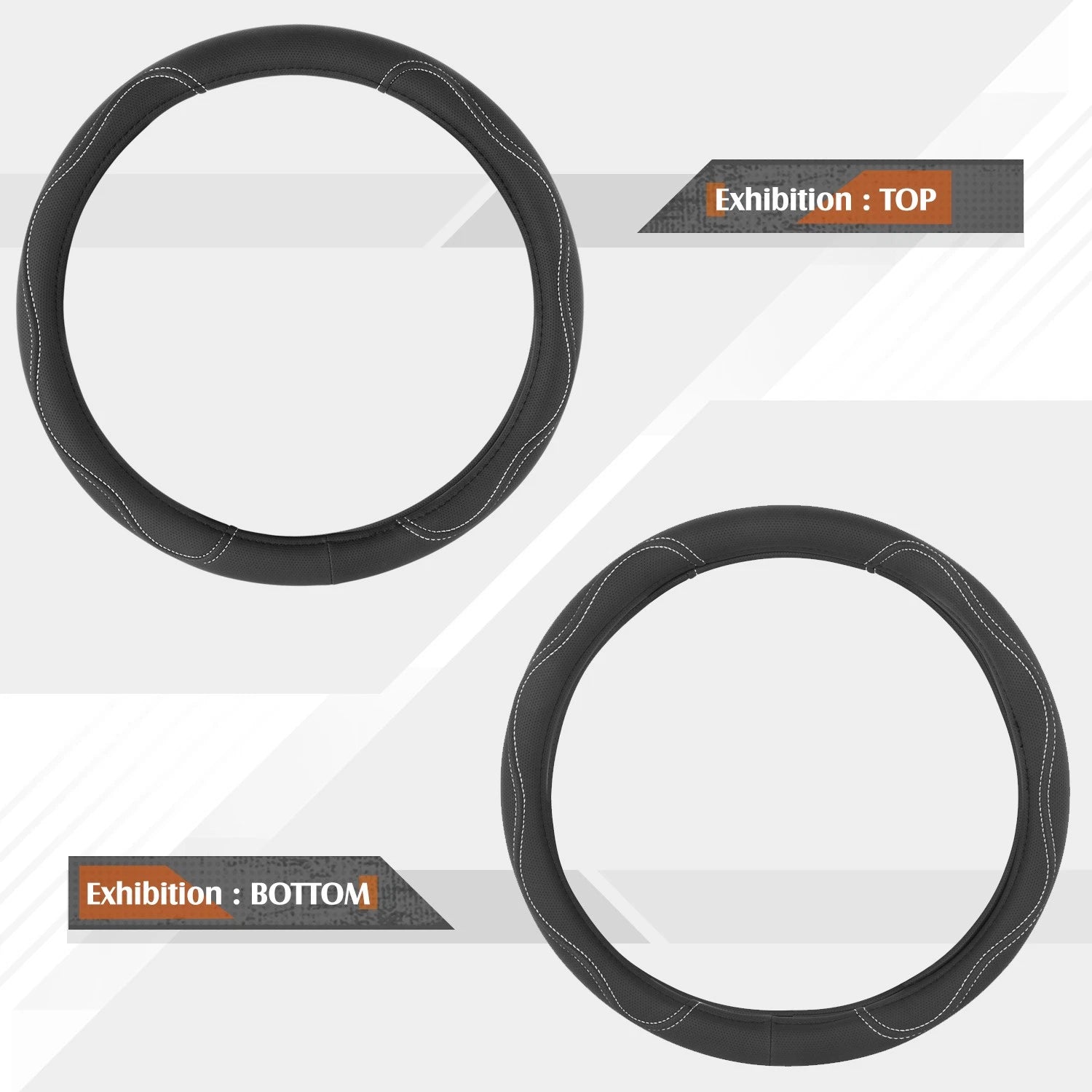 Steering Wheel Cover for - 14.5-15" Perforated Leather