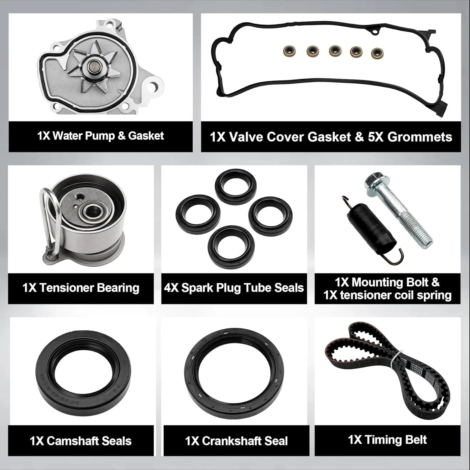 Timing Belt Kit with Water Pump for Honda Civic DX (2001-2005)