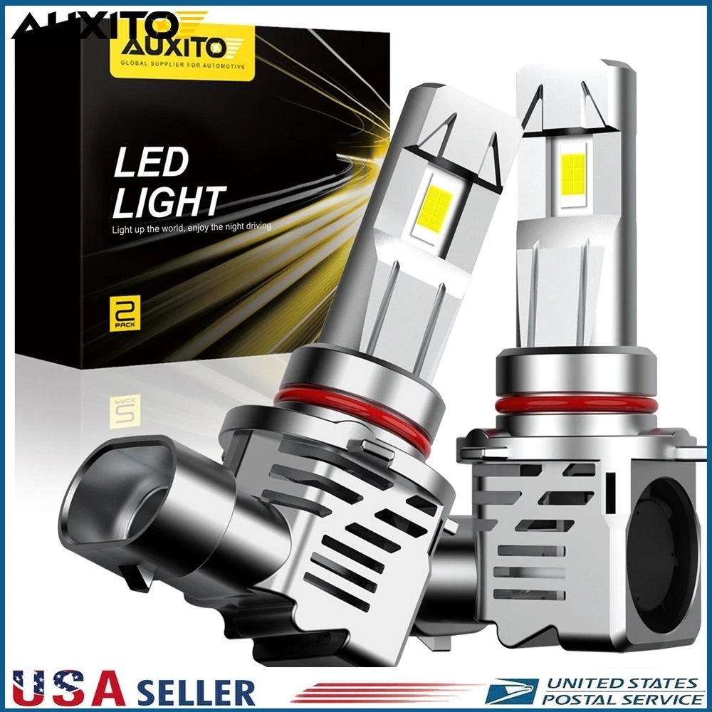 2X CANBUS 9012 LED Headlight Bulbs Kit for Hi/Low Beam (6500K)
