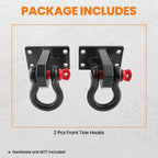 Pair Front Tow Hooks for Dodge Ram 2500/3500 (2010-2019)