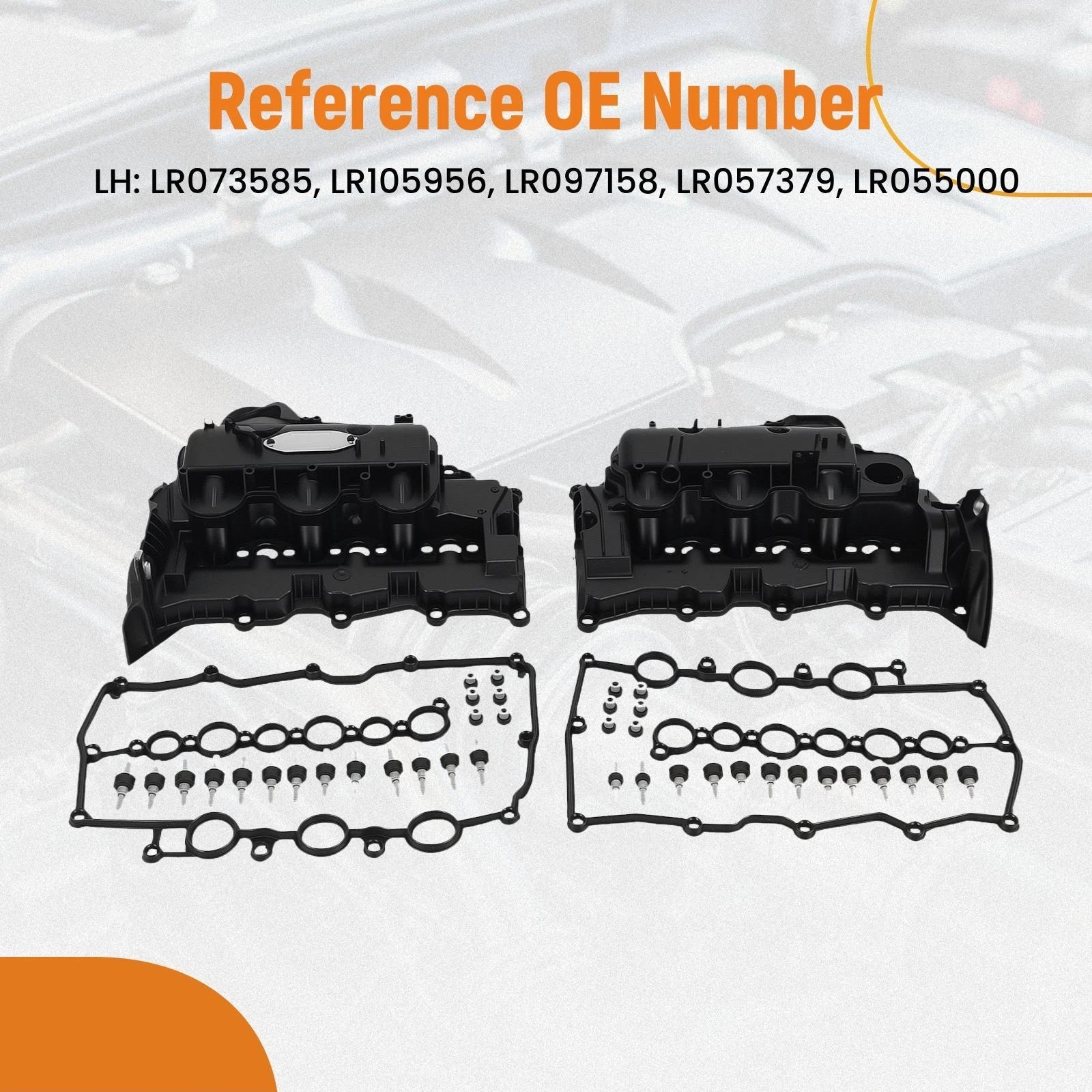 2x Engine Valve Cover for Land Rover Range Rover Sport 3.0L (2009–2013)