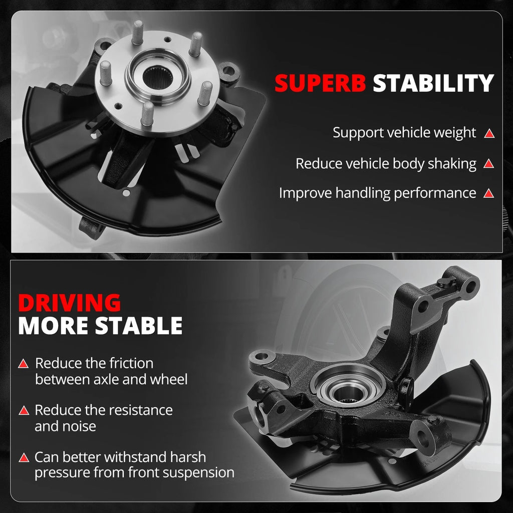 Front Passenger Right Loaded Wheel Bearing Knuckle for Mazda CX-7, CX-9 (2007–2015)