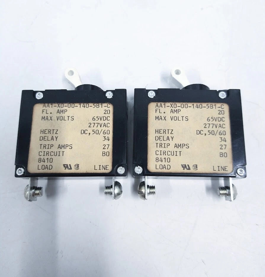 2X Carling Circuit Breaker Switch 20 Amp AA1-X0-00140-5B1-C