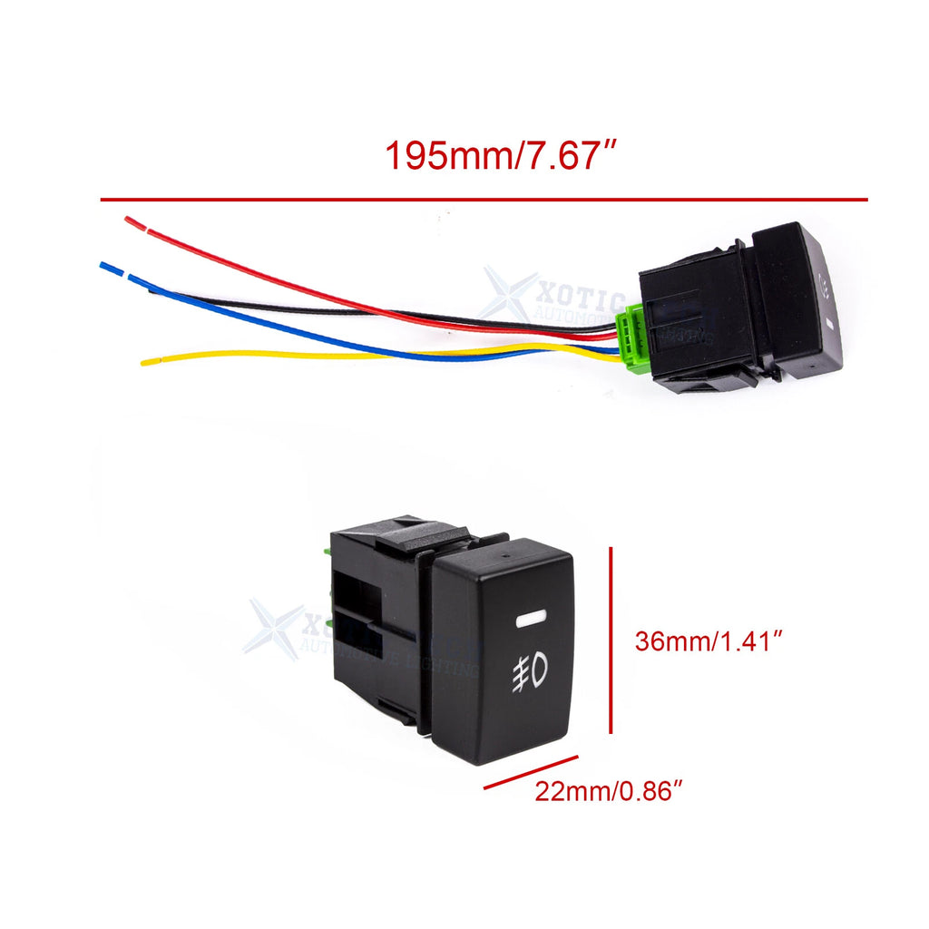 4-Pole Push Button Switch with LED Background Lights for Honda Civic Accord (2016-2024)
