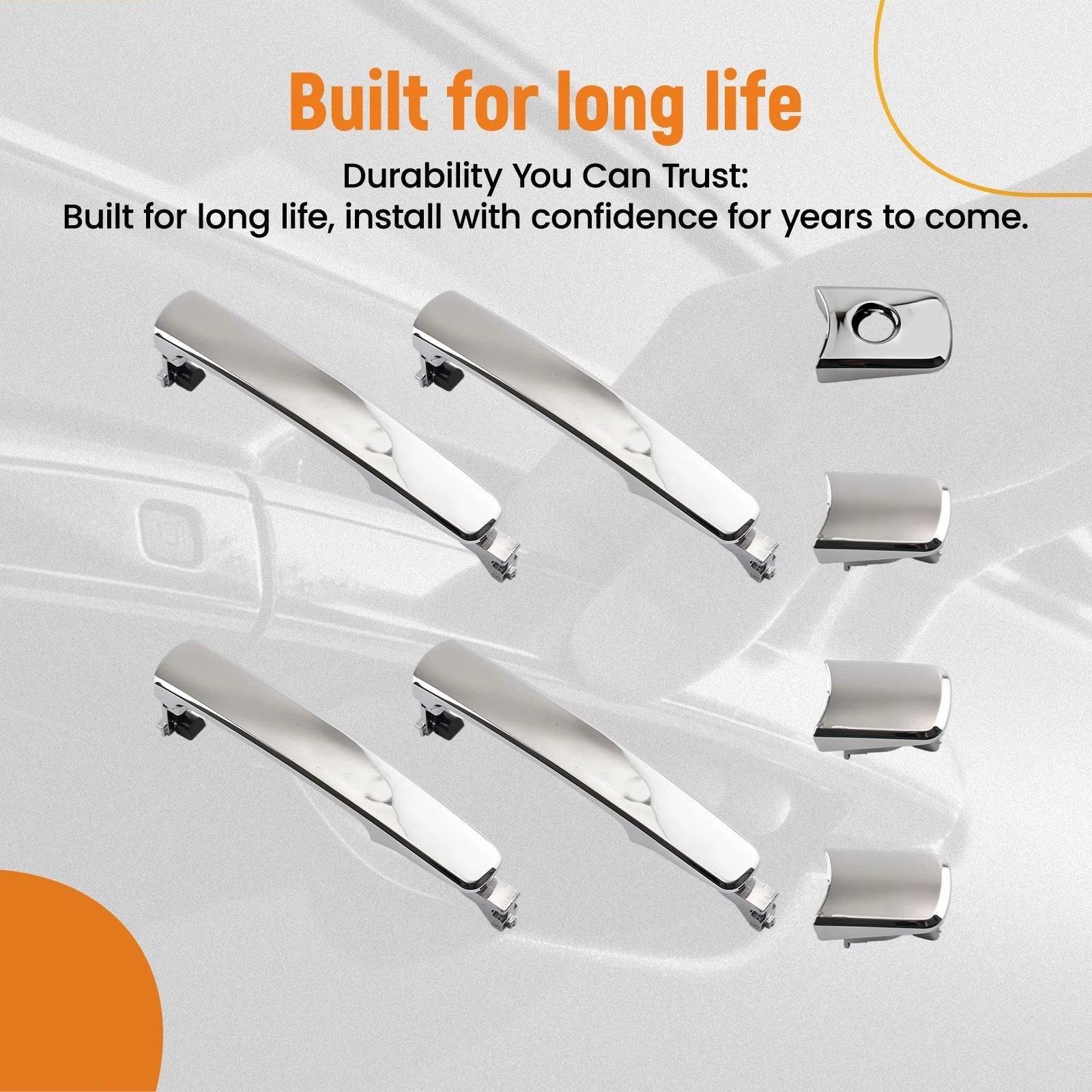 Set of 4 Chrome Door Handles for Nissan Rogue Infiniti FX35 (2008–2013) 80645CA000