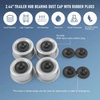 Set of 4 Rubber Dust Caps for Dexter EZ Lube Trailer Axle Hub