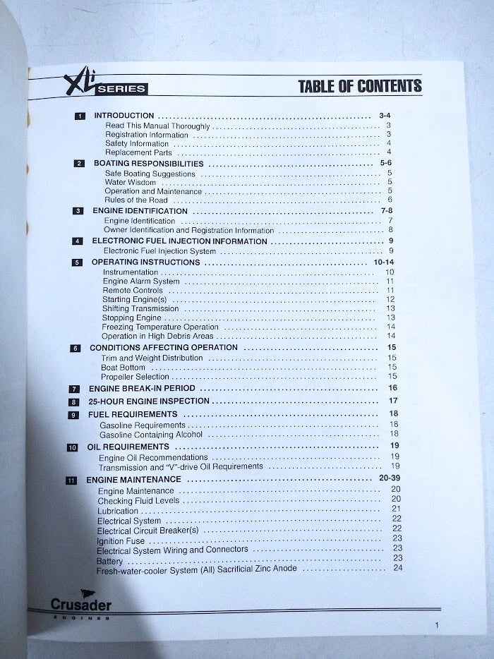 TECM613 Fuel Injection Operation & Maintenance Manual for Crusader XLi Series