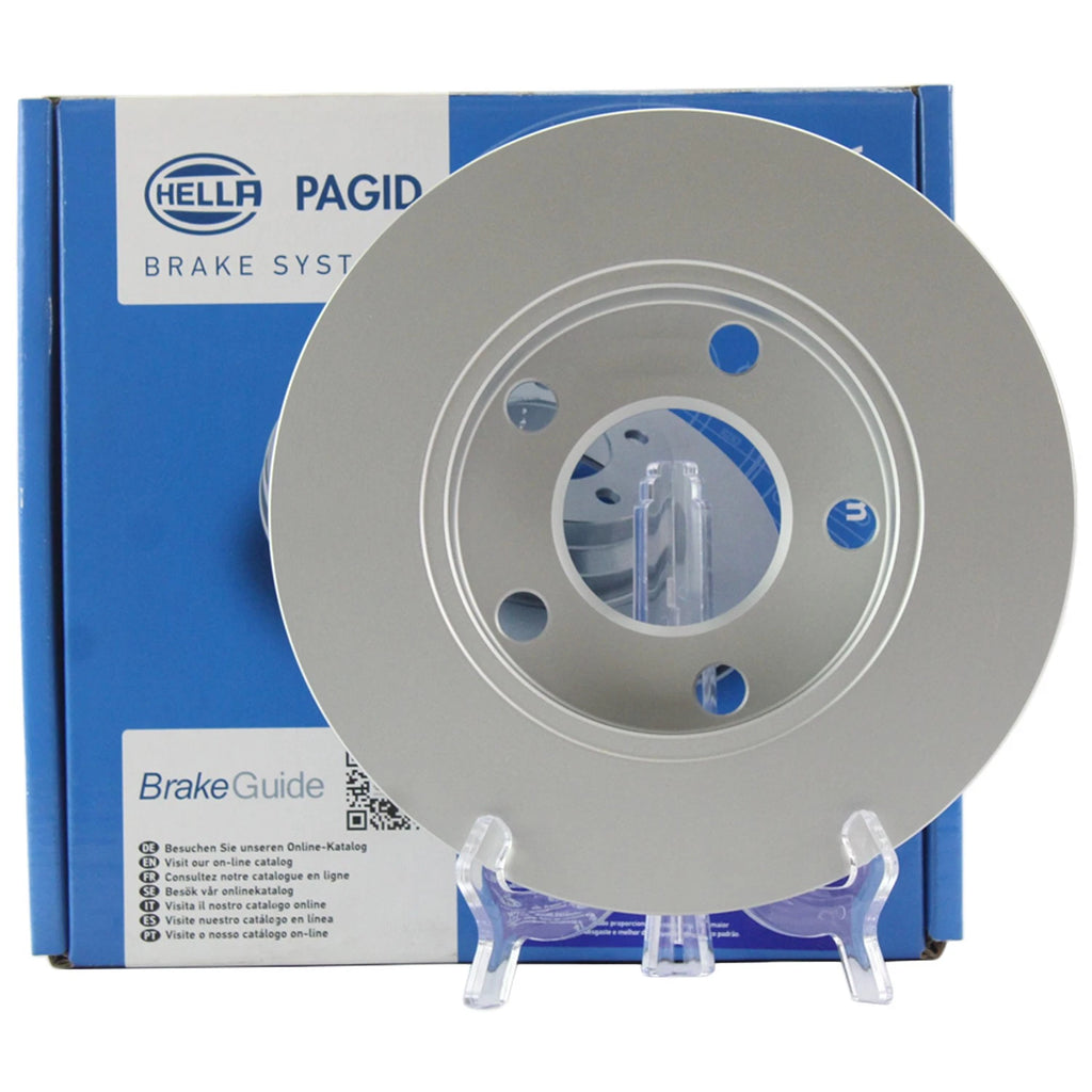 Hella 245mm Rear Solid Disc Brake Rotor for Audi A4 Quattro, VW Passat (1996–2005)