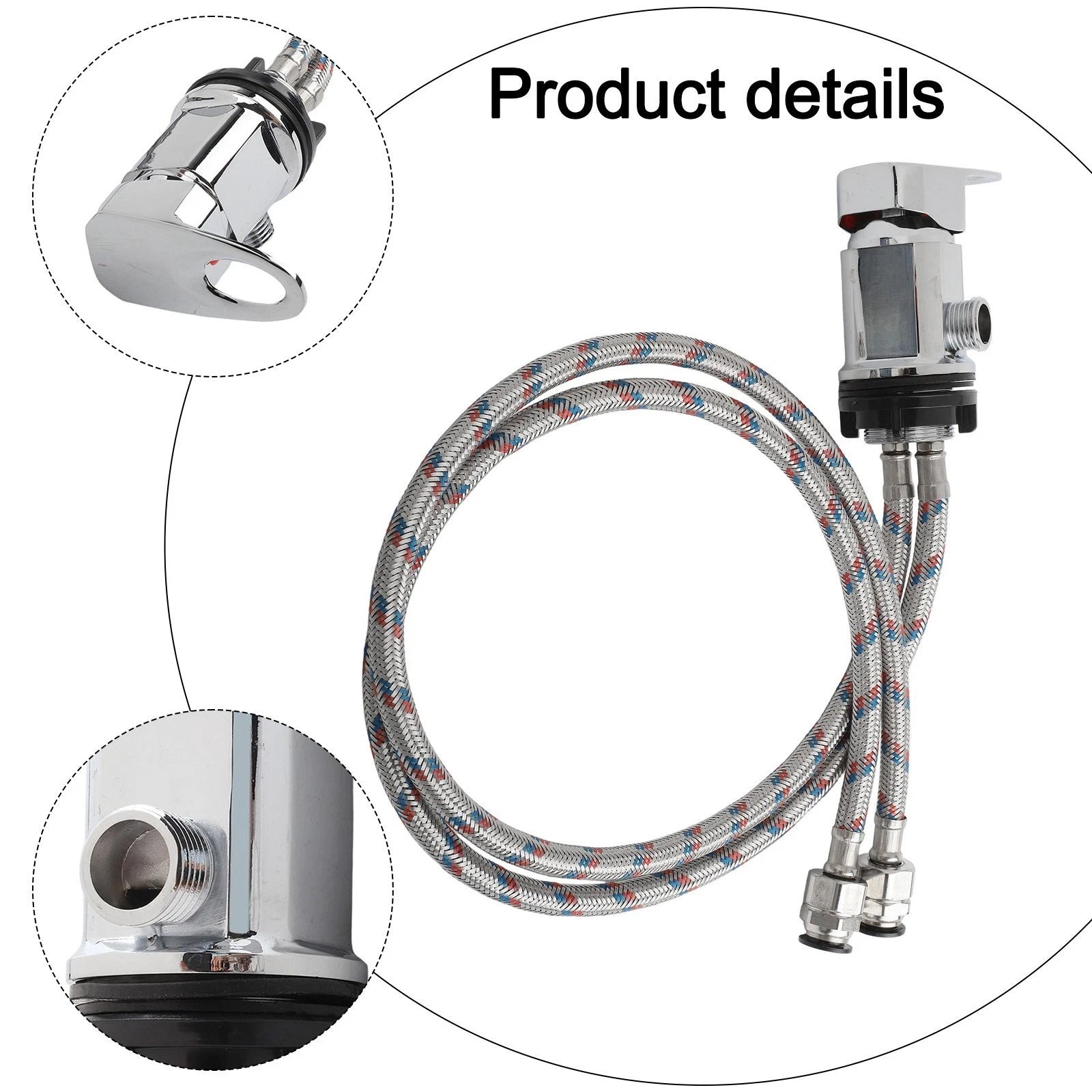 Shower Mixer Tap with Installation Tails for Universal Fit