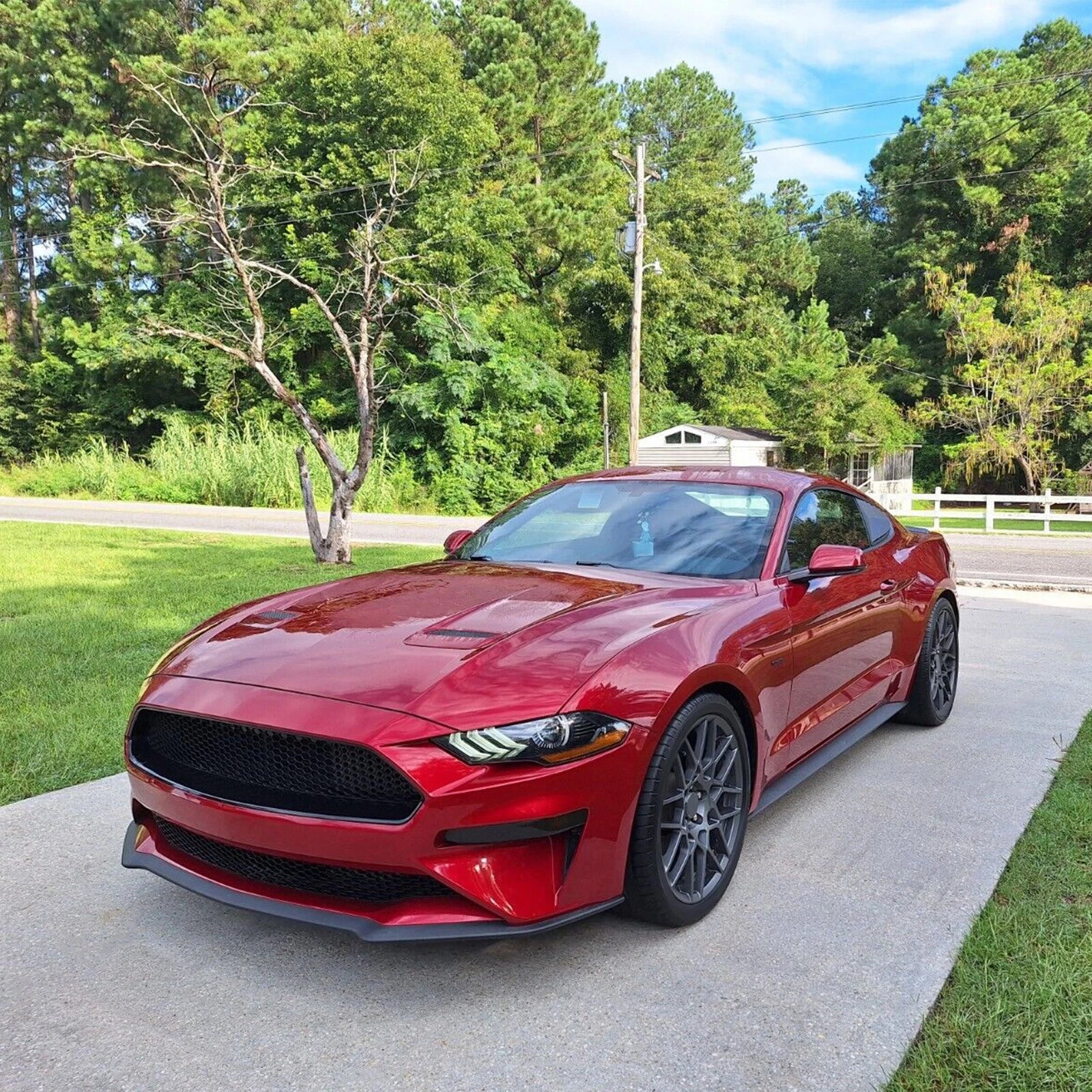 Front Upper Grille + Lower Mesh Grill for Ford Mustang (2018–2022)