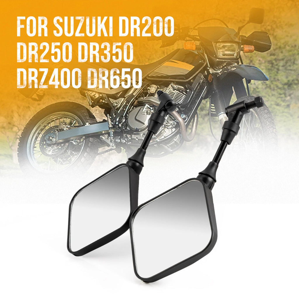 2Pcs Rear View Mirrors for Suzuki DR 200 250 350 400 650