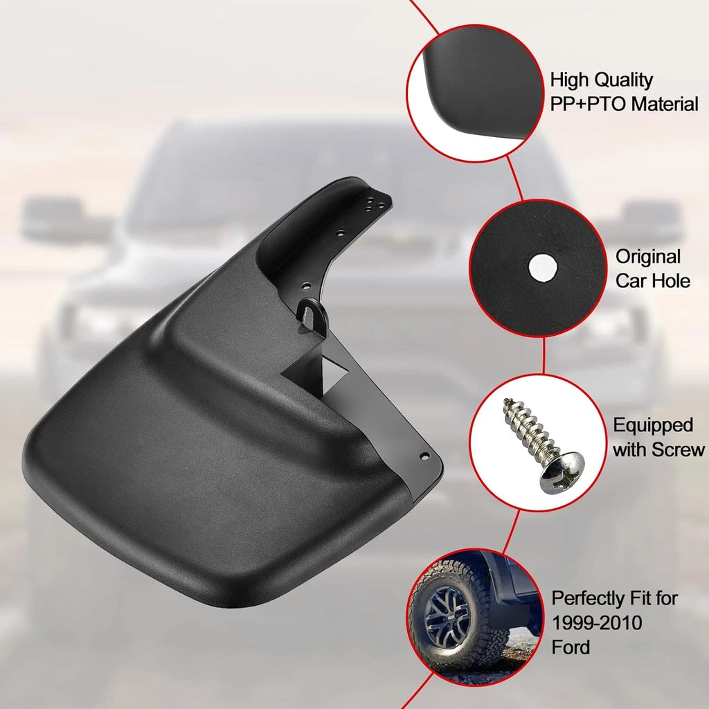 4x Mud Flaps Splash Guards for Ford F-250 Super Duty (1999-2010)