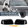 Set of 2 Rearview Mirror Cover Caps Gloss Black for Cadillac Chevrolet GMC
