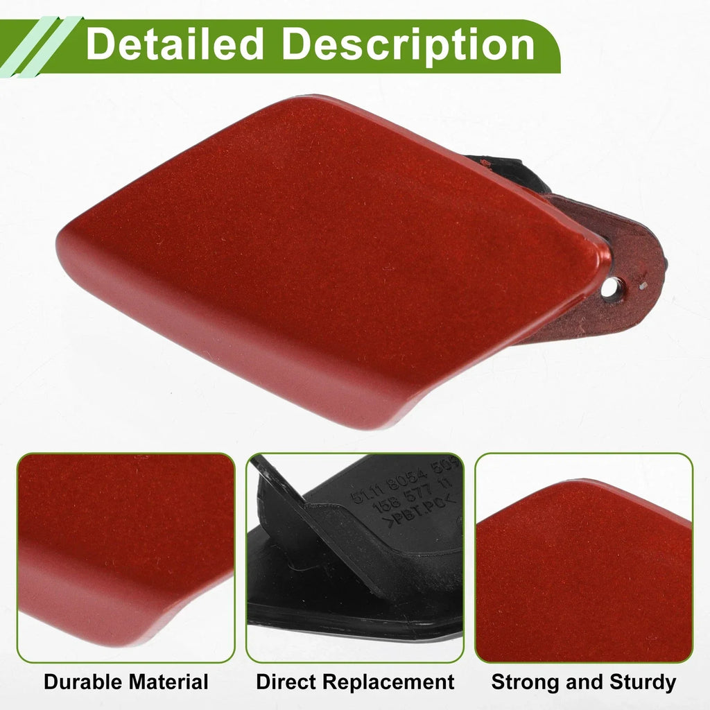 Front Left Washer Nozzle Cover Cap for BMW 428i Red (2014-2016)