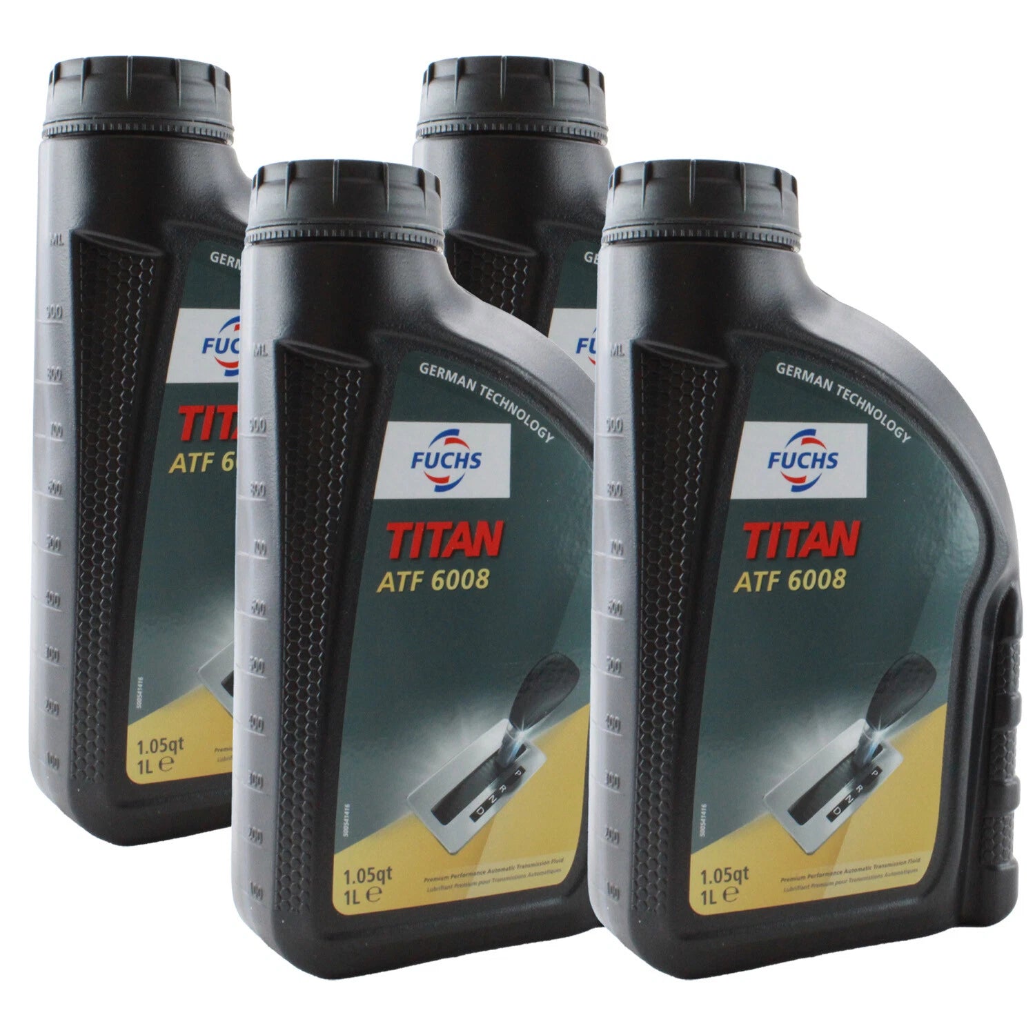 Set of 4 Fuchs TITAN ATF 6008 Transmission Fluid Lifeguard 8 1L