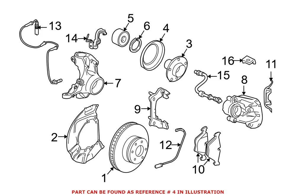 Front Wheel Bearing Dust Cap for BMW 525xi 528i xDrive 528xi 530xi (2006–2010)