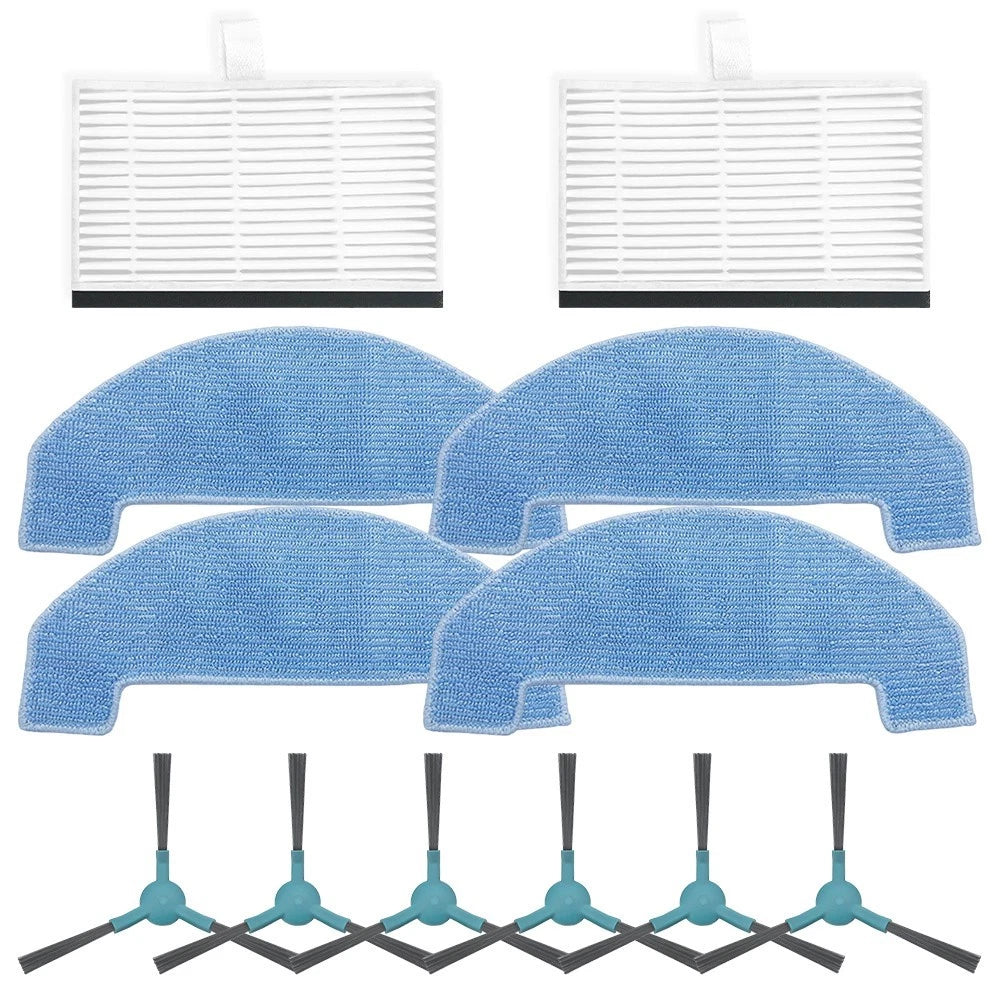 Set of 4 Replacement Side Brush Filter Mop Cloth for Ultenic D10
