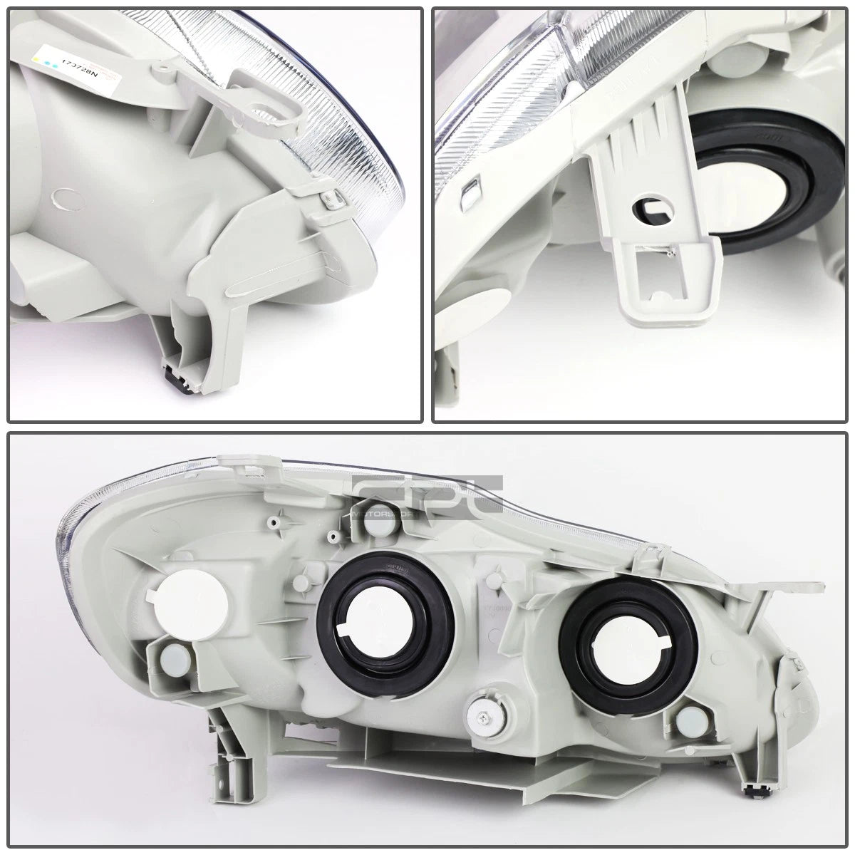 Pair Chrome Housing Amber Corner Headlight for Toyota Corolla (2003–2008)