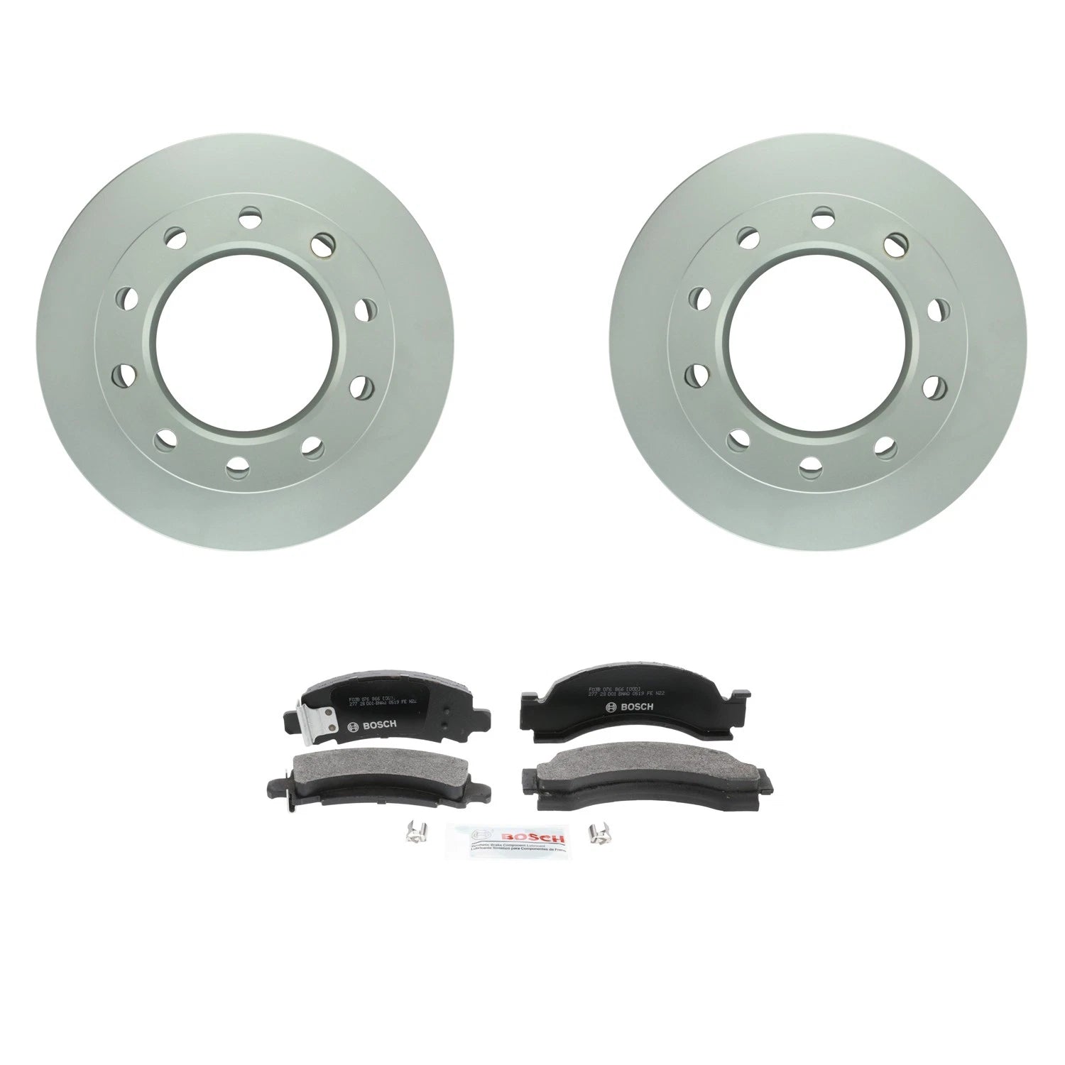 Bosch Rear Vented Disc Brake Rotors & Semi-Met Brake Pads Kit for C3500 P30 (1990–2002)