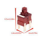 Self-Locking Push Button Power Switch for P12-2 (8A 250VAC)