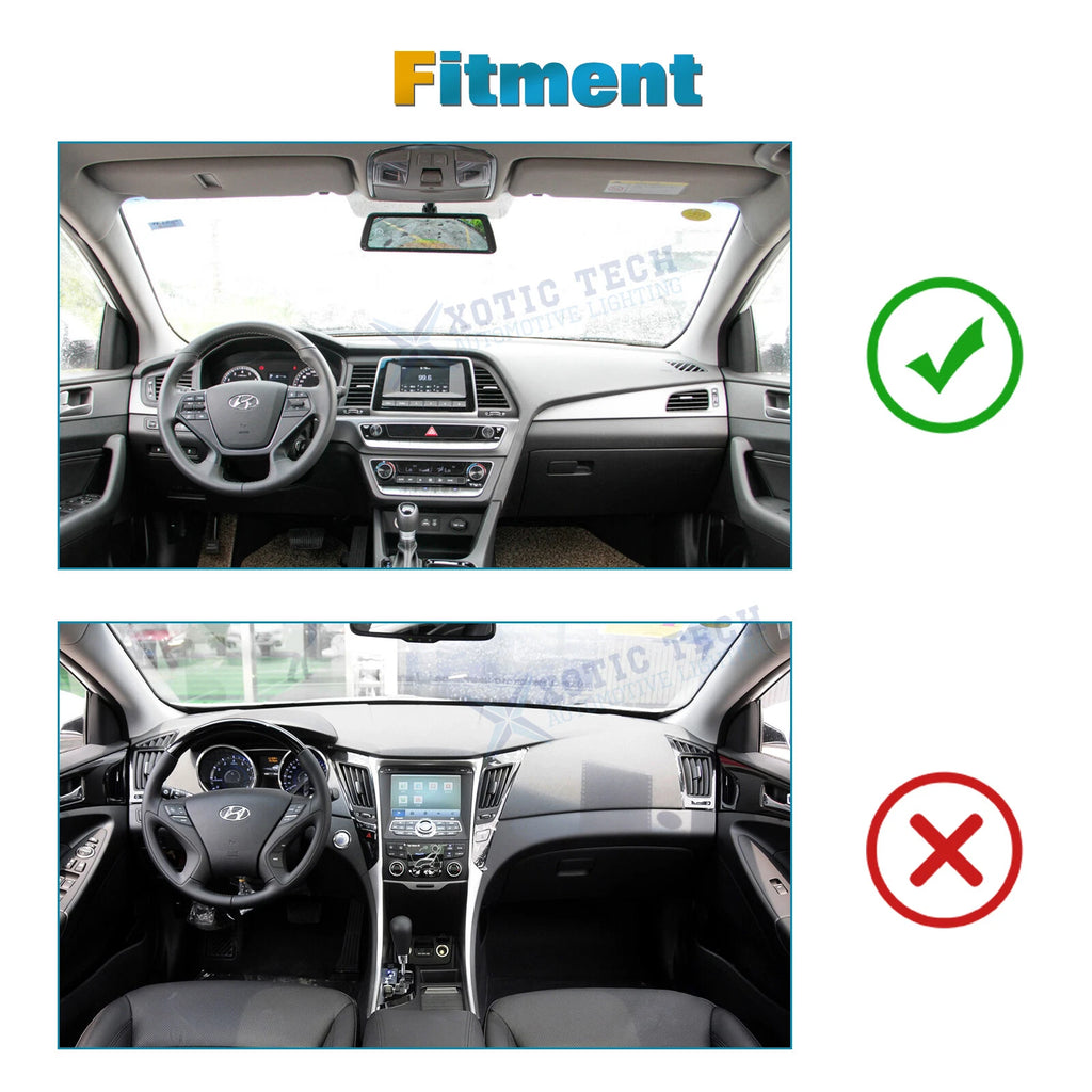 Non-Slip Dashboard Mat Cover Polyester for Hyundai Sonata 2015-2019