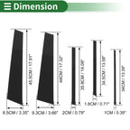 10 Pcs Door Pillar Window Trim for BMW X1 Black (2016 - 2022)