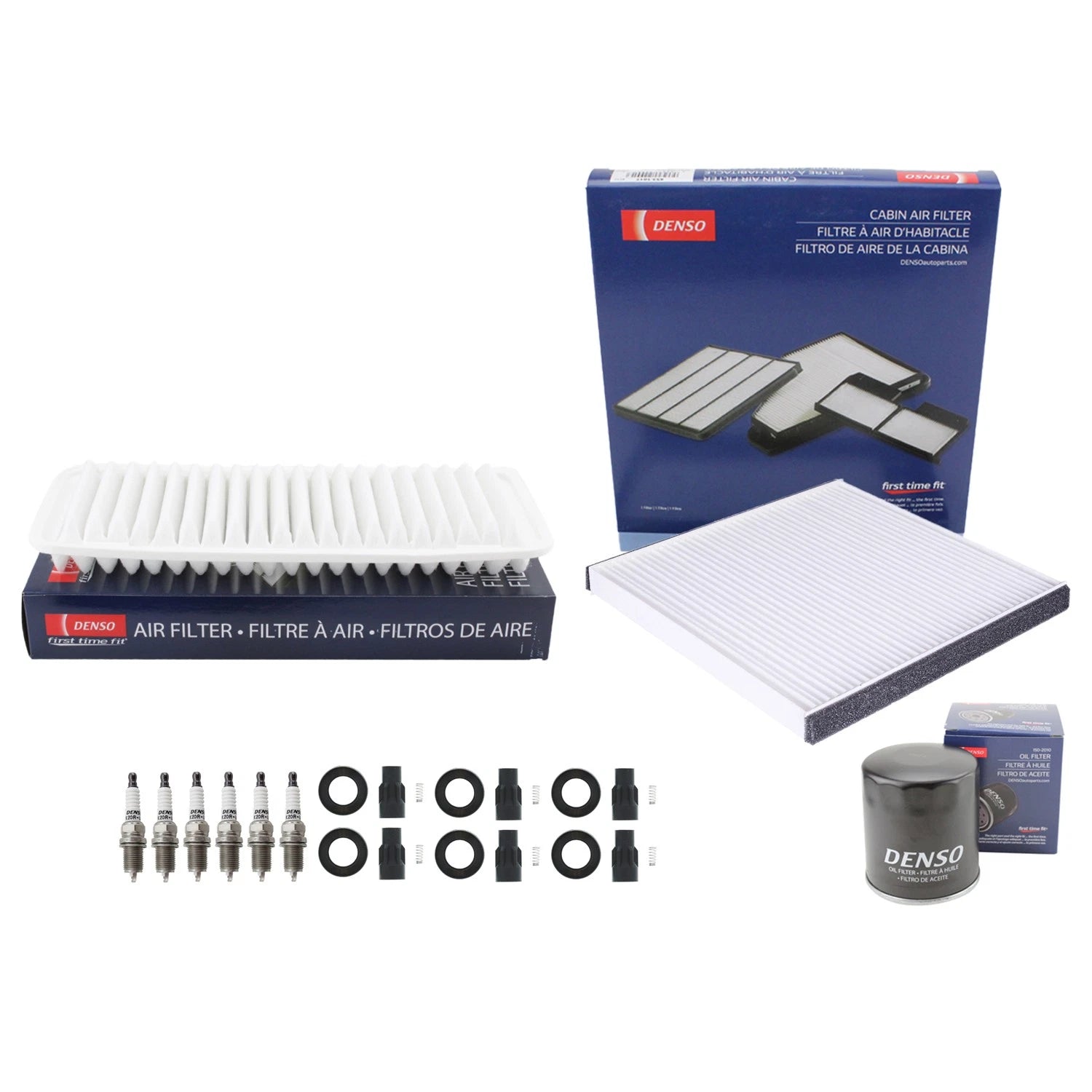 Denso Tune Up Kit 6 Spark Plugs & Boots for RX400h (2006–2008)