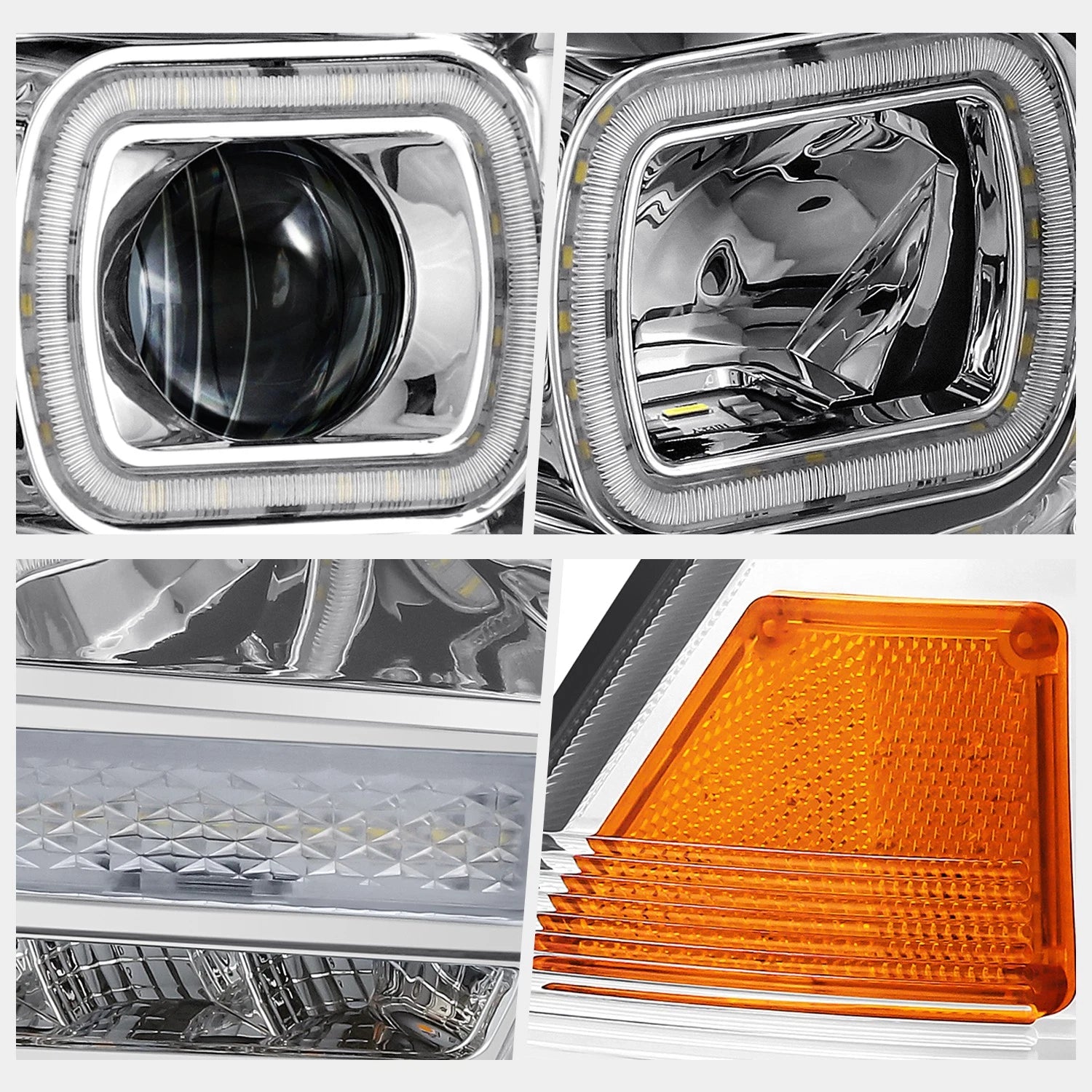 Switchback Sequential Signal LED DRL Projector Headlight for Ram 1500-3500 (2013–2024)