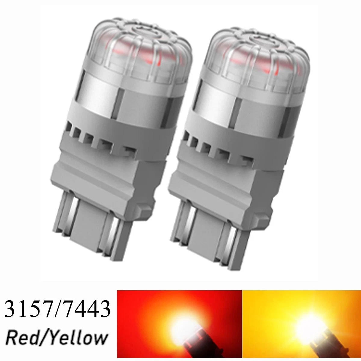 2X AUXITO 3157 Red LED Bulb for Nissan Pathfinder (2005–2012) Brake Tail Light