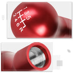 J2 Spherical Teardrop Aluminum 6-Speed Manual Shift Knob Red for Universal (2000–2023)