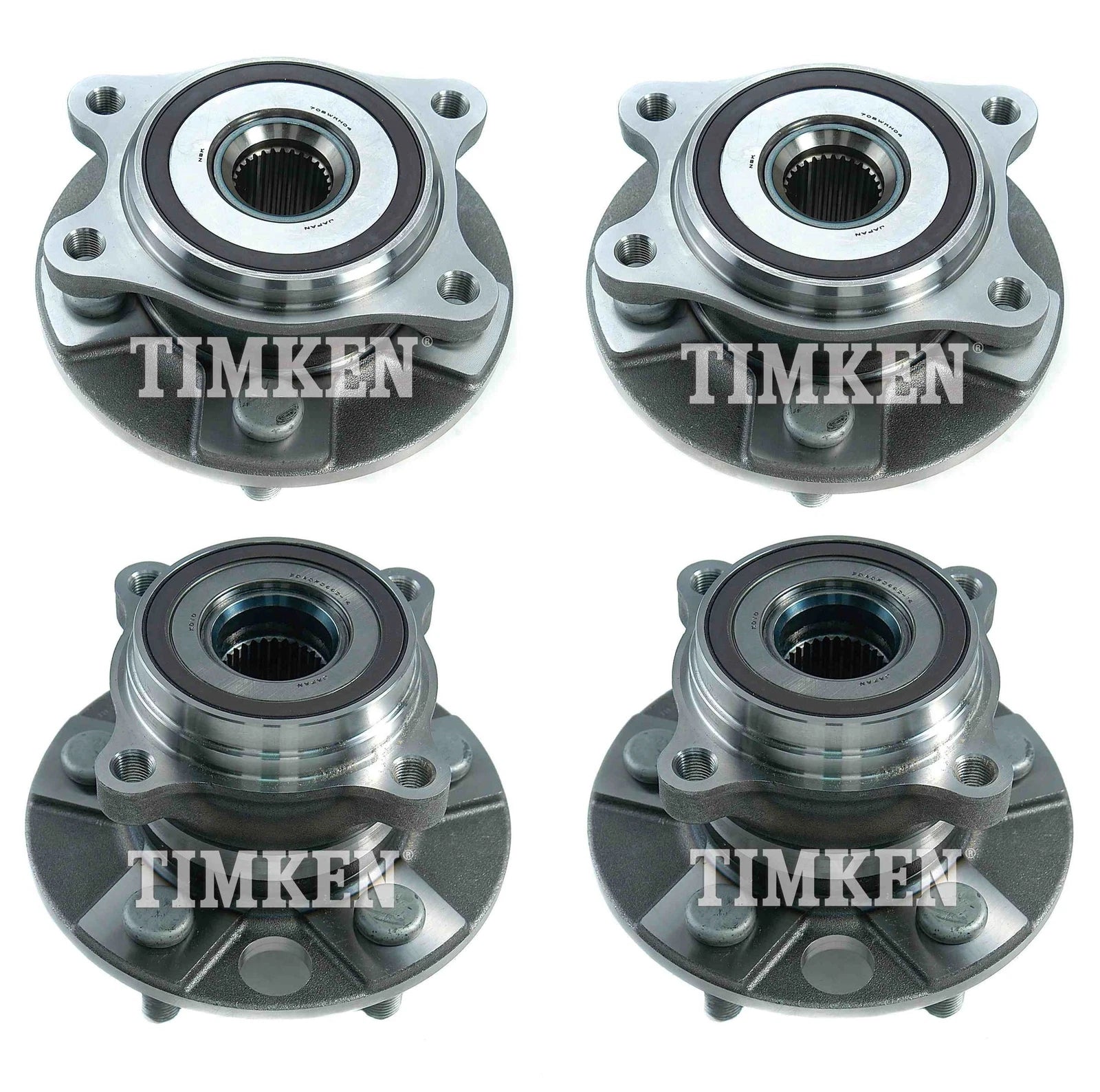 Front & Rear Wheel Bearing & Hub Assembly Kit for Lexus LS460 LS600h (2007–2017)