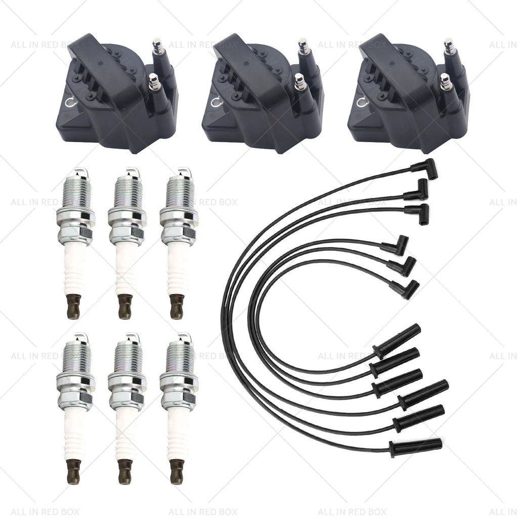 3 Pack Ignition Coils + 6X Leads for Holden Statesman Commodore 10467067
